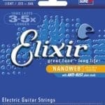Elixir Electric Nanoweb Light Electric Guitar Strings 10-46