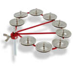 Latin Percussion LP191 Cyclop Jingle Ring with Steel Jingles Red/Silver