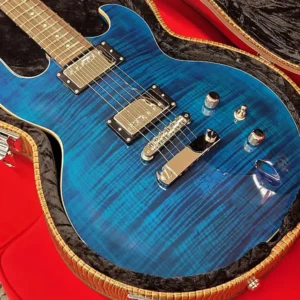 DBZ Royale FM Double Cut Trans Blue with deluxe case