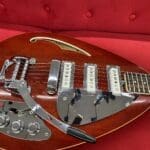 Vox Mark VI Acoustic Teardrop Semi-hollow Guitar 1960’s Red with Case
