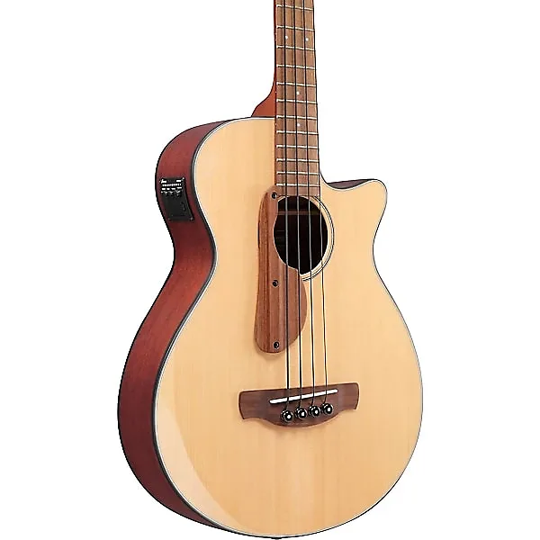 Ibanez AEGB30E Spruce-Sapele Acoustic-Electric Bass Guitar - Natural - Image 7