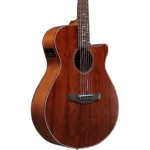 Ibanez AEG220 Solid Top Grand Concert Acoustic-Electric Guitar – Dark Brown Open Pore