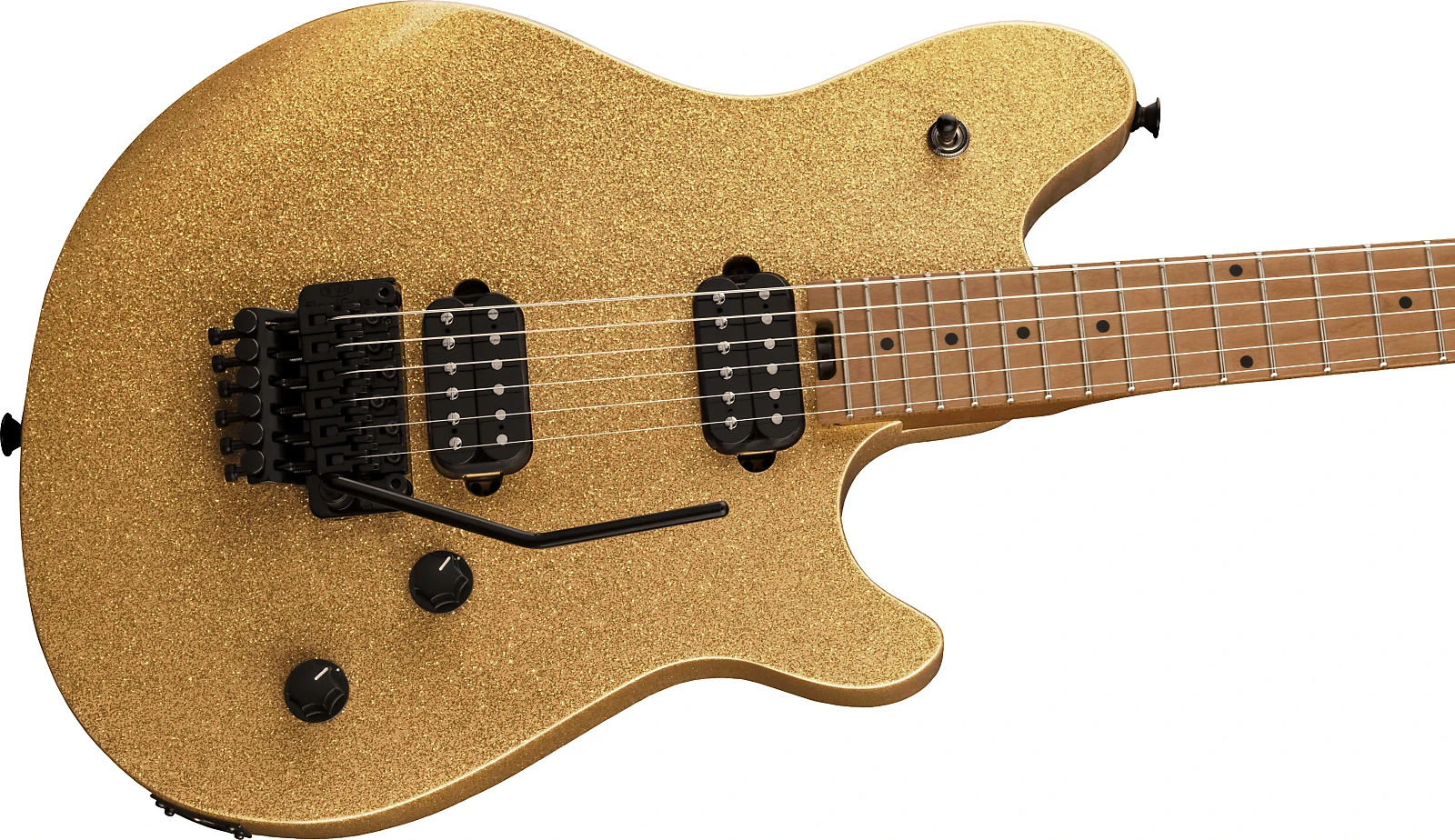 EVH Wolfgang WG Standard Electric Guitar with Baked Maple Fingerboard - Gold Sparkle 5107003518 - Image 2