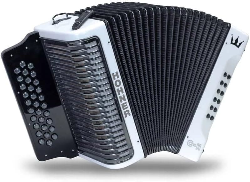 Hohner Corona C-II Accordion GCF - White Rainbow - Victor Litz
