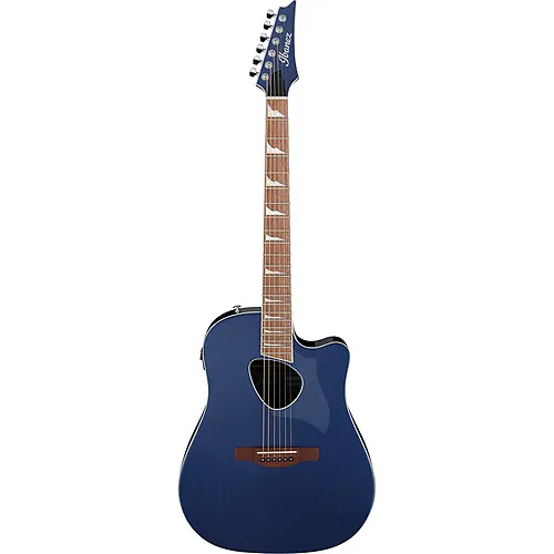 Ibanez Altstar ALT30 Dreadnought Acoustic/Electric Guitar - Night Blue Metallic - Image 2