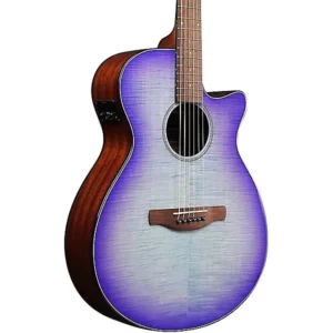 Ibanez AEG70 Flamed Maple Top Grand Concert Acoustic-Electric Guitar - Purple Iris Burst