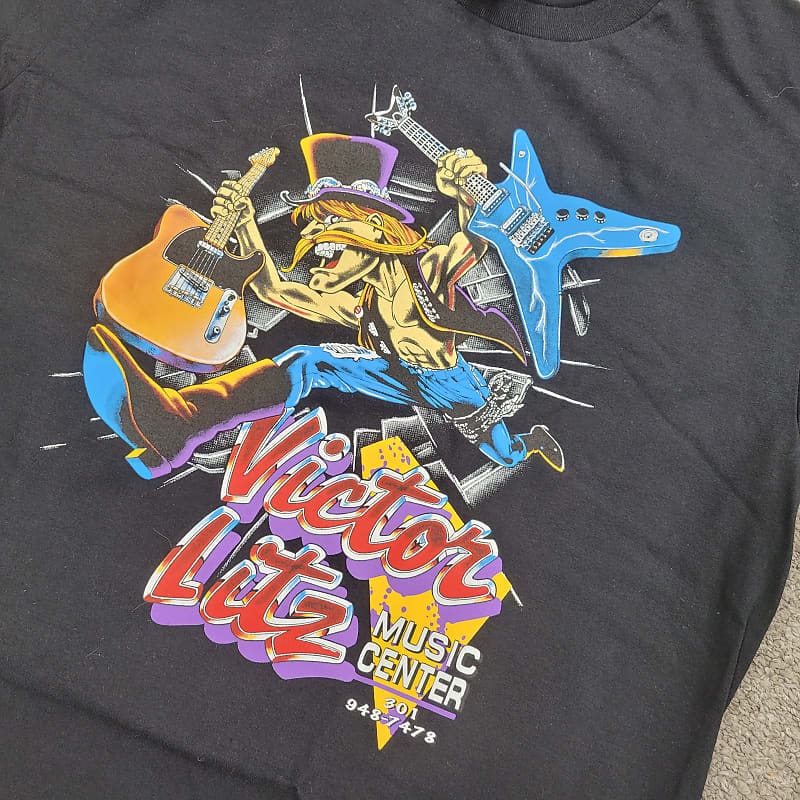 Victor Litz Music Center 90s Style T-Shirt M,L,XL,XXL- Black