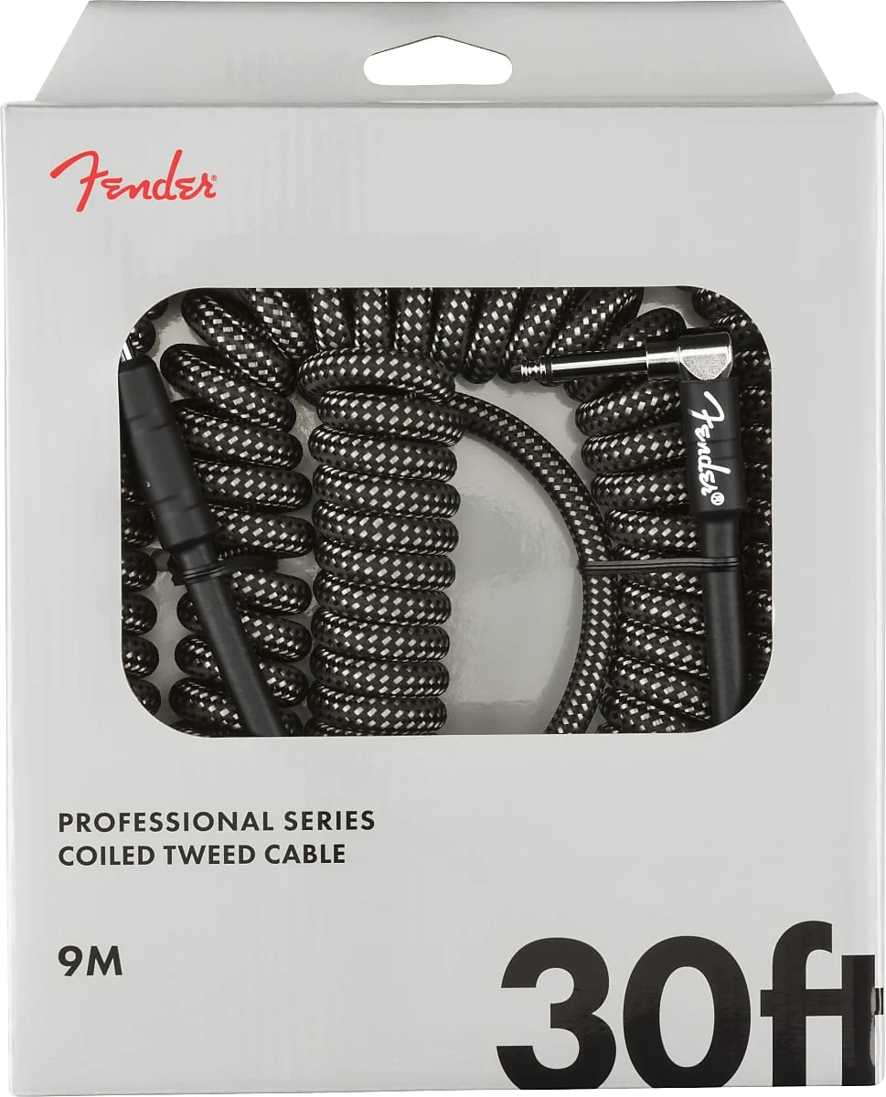 Fender Professional Series Coil Cable, 30', Gray Tweed 0990823048 - Image 3