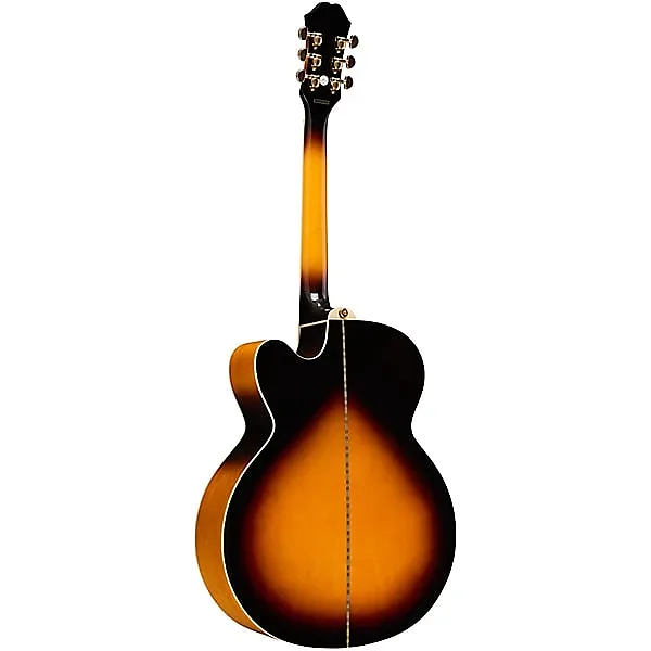 Epiphone J-200 EC Studio Acoustic-Electric Guitar - Vintage Sunburst - Image 4