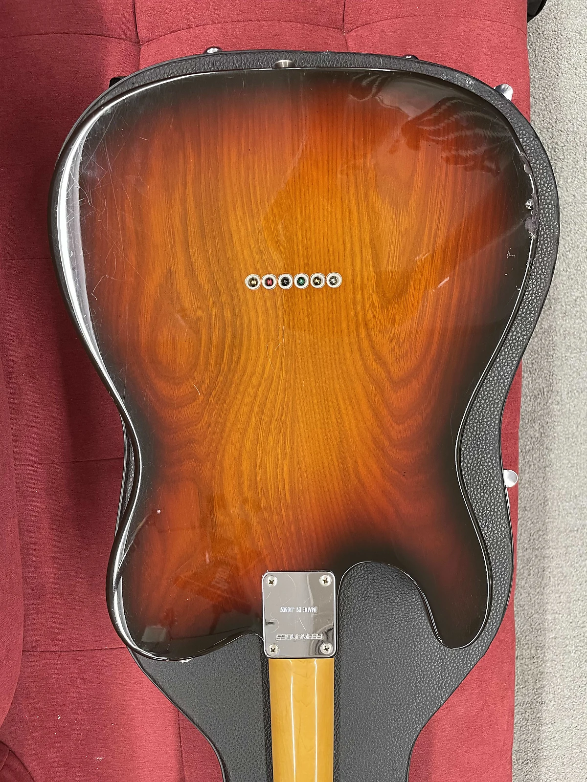 Fernandes TE-3 Thinline T-style Made in Japan 1994 - 3 Tone Sunburst w/ case - Image 6