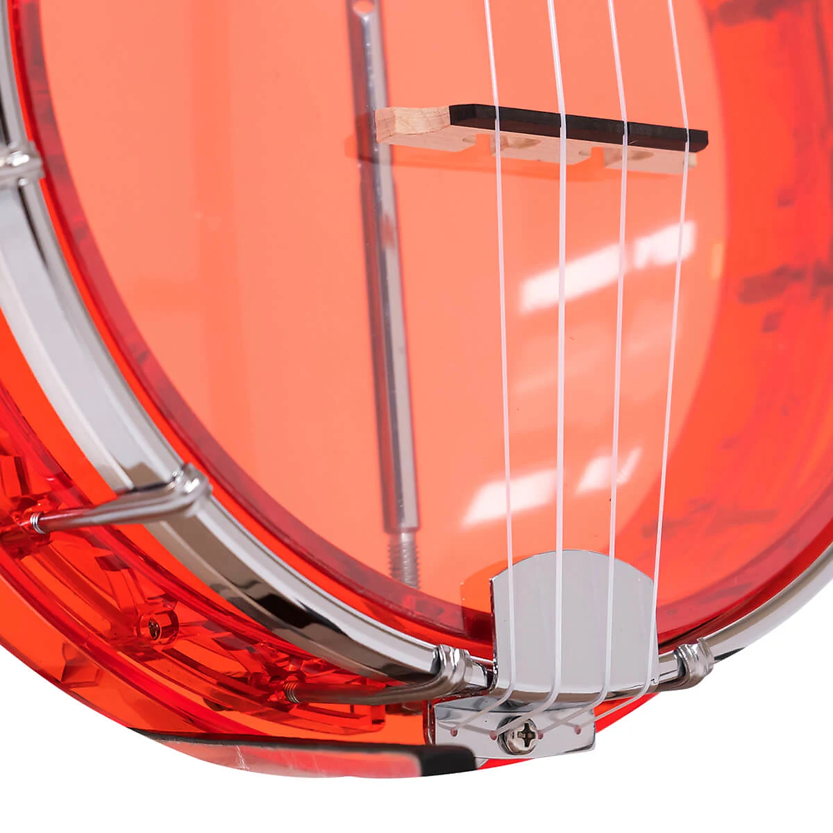 Gold Tone Little Gem Acrylic Concert Banjolele - Ruby - Image 2
