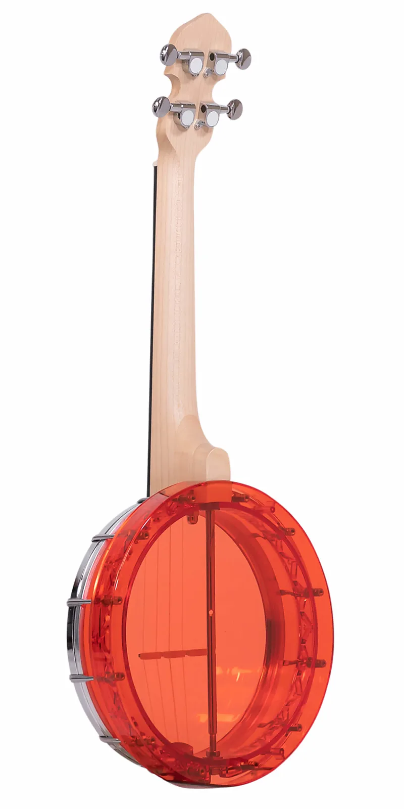 Gold Tone Little Gem Acrylic Concert Banjolele - Ruby - Image 8