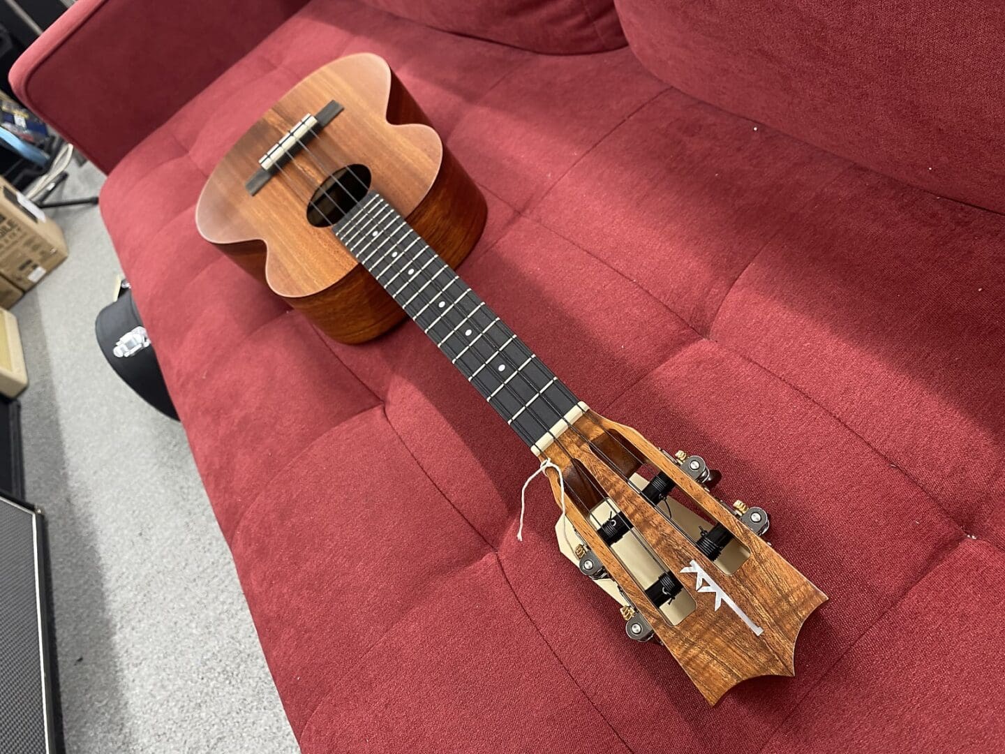 Kamaka HF-3i Custom Tenor Ukulele with Ebony Package and Mother of Pearl Inlay - Natural w/ Case - Image 8