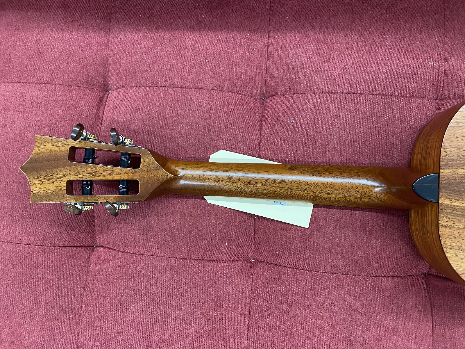 Kamaka HF-3i Custom Tenor Ukulele with Ebony Package and Mother of Pearl Inlay - Natural w/ Case - Image 15