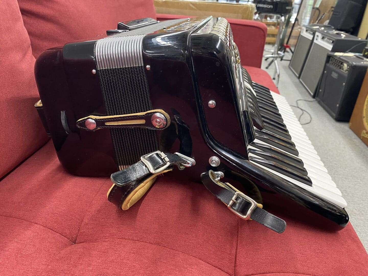 Settimio Soprani 120 Bass Pro Model Piano Accordion 1960's - Black