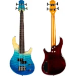 Flight Mini Bass (TBL) Solid Body – Transparent Blue – Model 6314