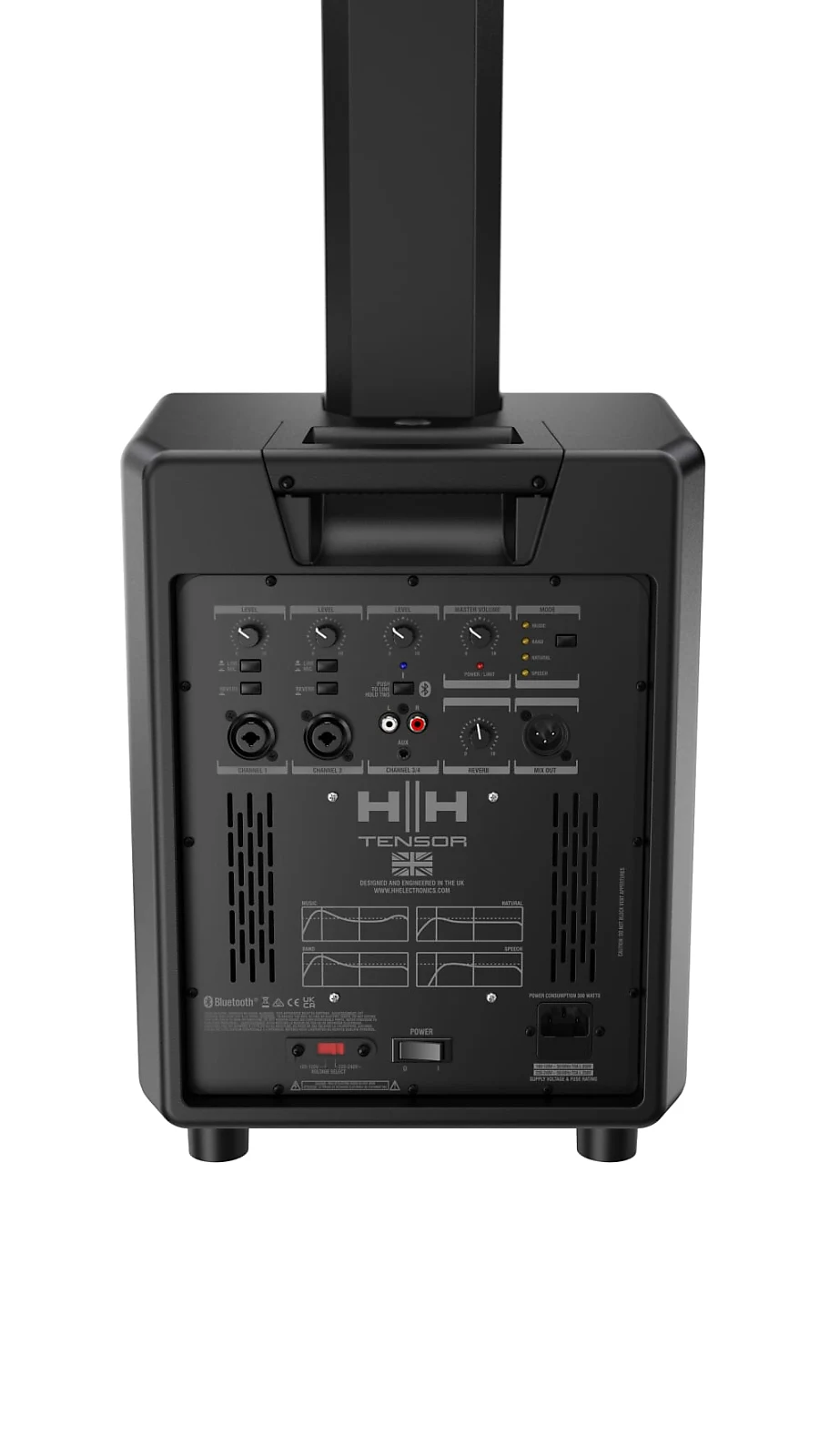HH Audio Tensor-SOLO 1200W all-in-one column PA - Black - Image 4