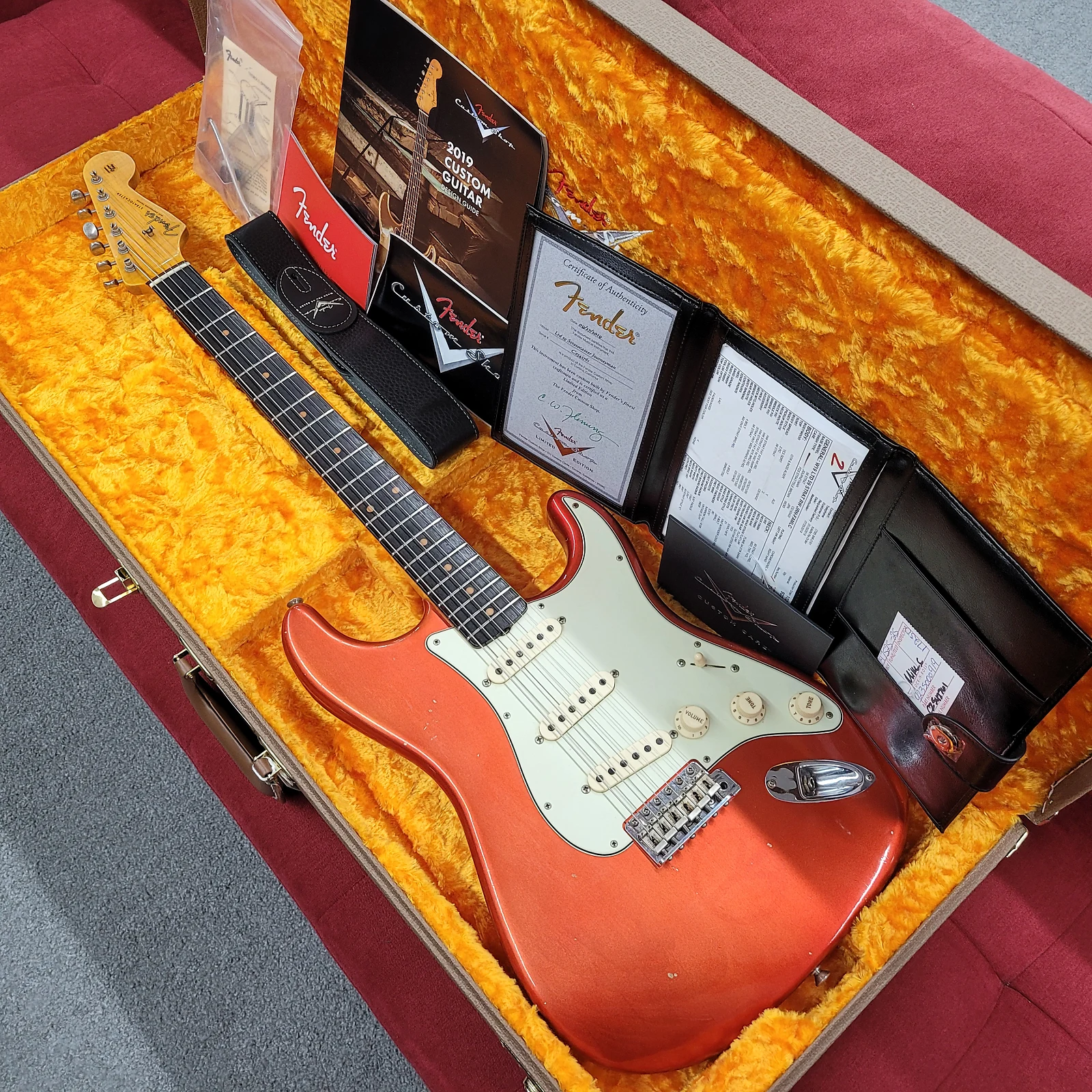 Fender Custom Shop LTD '59 Stratocaster Journeyman Relic 2019 - Faded Aged Melon Candy with Heavy Checking
