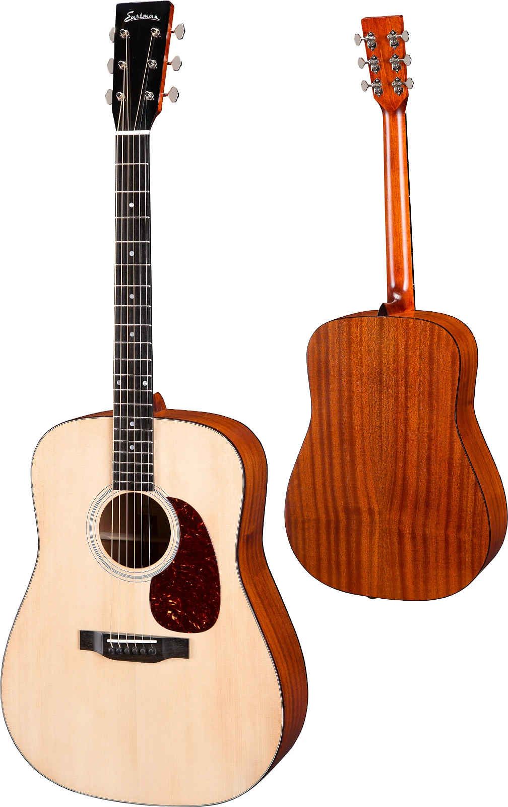 Eastman E1D Dreadnought Acoustic Guitar - Natural with Gig Bag - Image 3