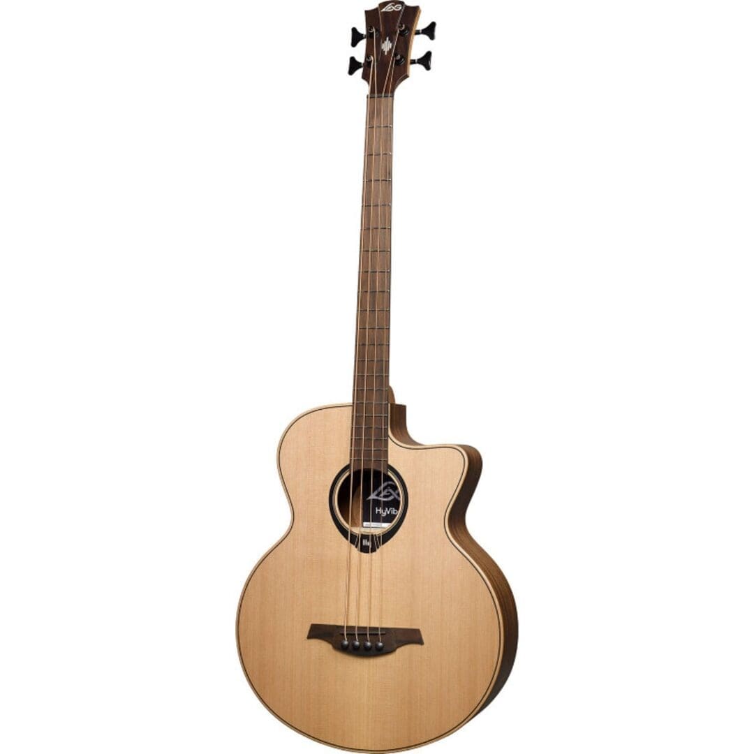 Lag HyVibe Acoustic Bass with Gigbag HV10BCE - Natural - Image 3