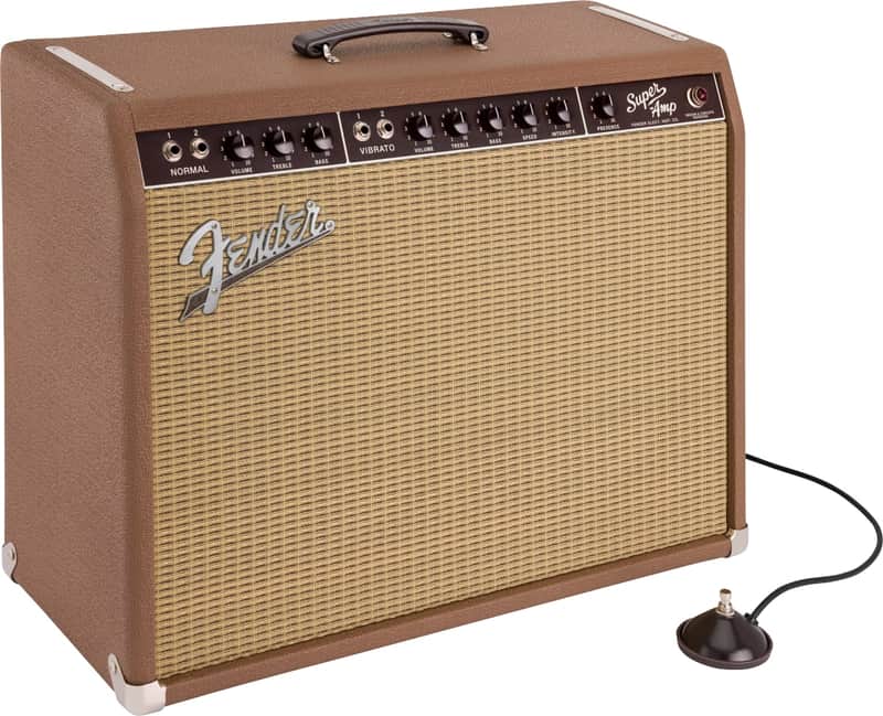 Fender 1962 Super Amp 2-Channel 40-Watt 2x10" Guitar Combo Amp #2174000000 Brown Panel tube amplifier