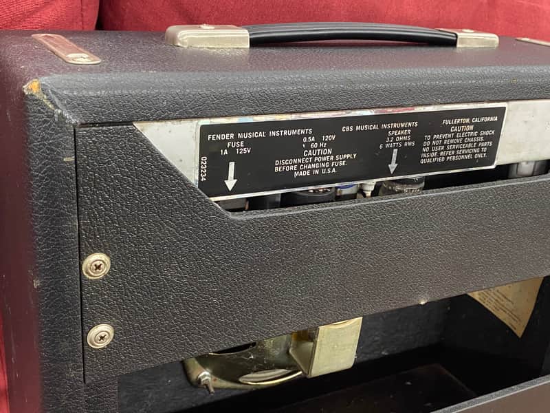 Fender Champ Tube Guitar Combo Amp 1976 - Silverface with Cover tube amplifier - Image 5