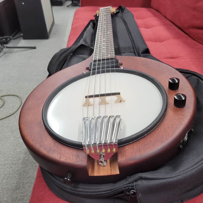 Gold Tone EB-6 Banjitar with Gigbag - Mahogany 6 string electric banjo - Image 3