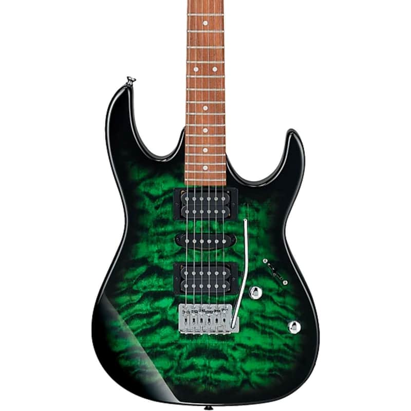 Ibanez GRX70QA GIO Series Electric Guitar - Transparent Emerald Burst - Image 2