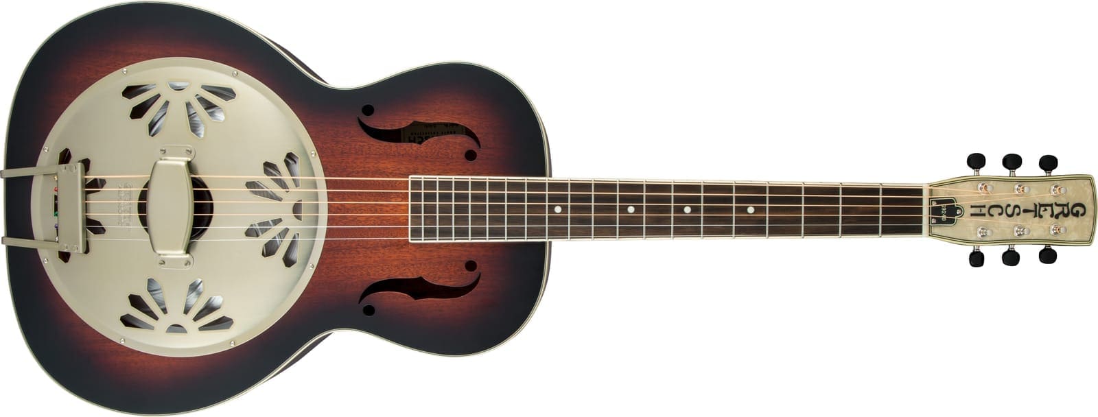 Gretsch G9240 Alligator Round-Neck, Mahogany Body Biscuit Cone Resonator Guitar - 2-Color Sunburst - Image 5