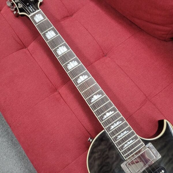 Epiphone Nighthawk Custom Reissue - Trans Black - Victor Litz