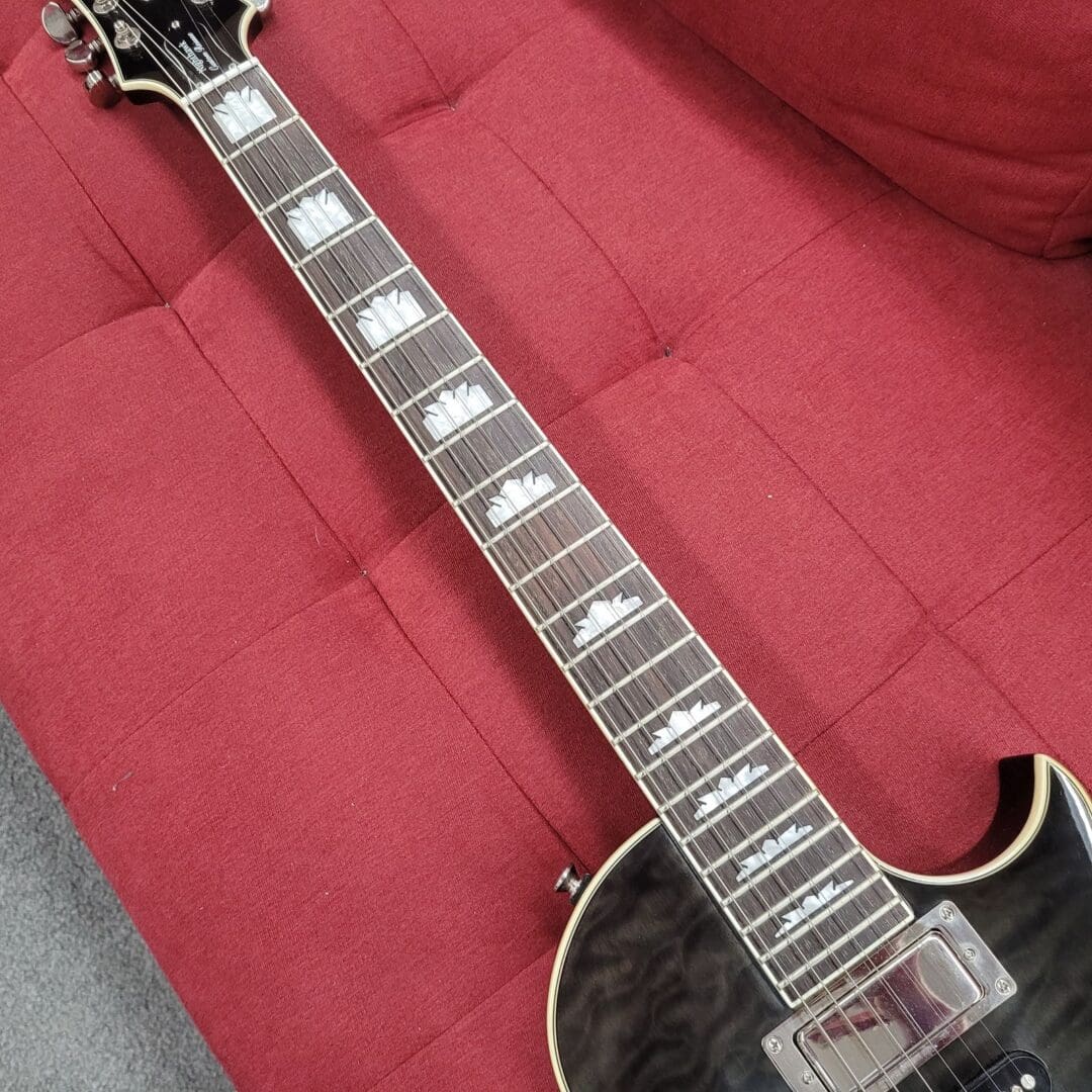 Epiphone Nighthawk Custom Reissue - Trans Black - Victor Litz