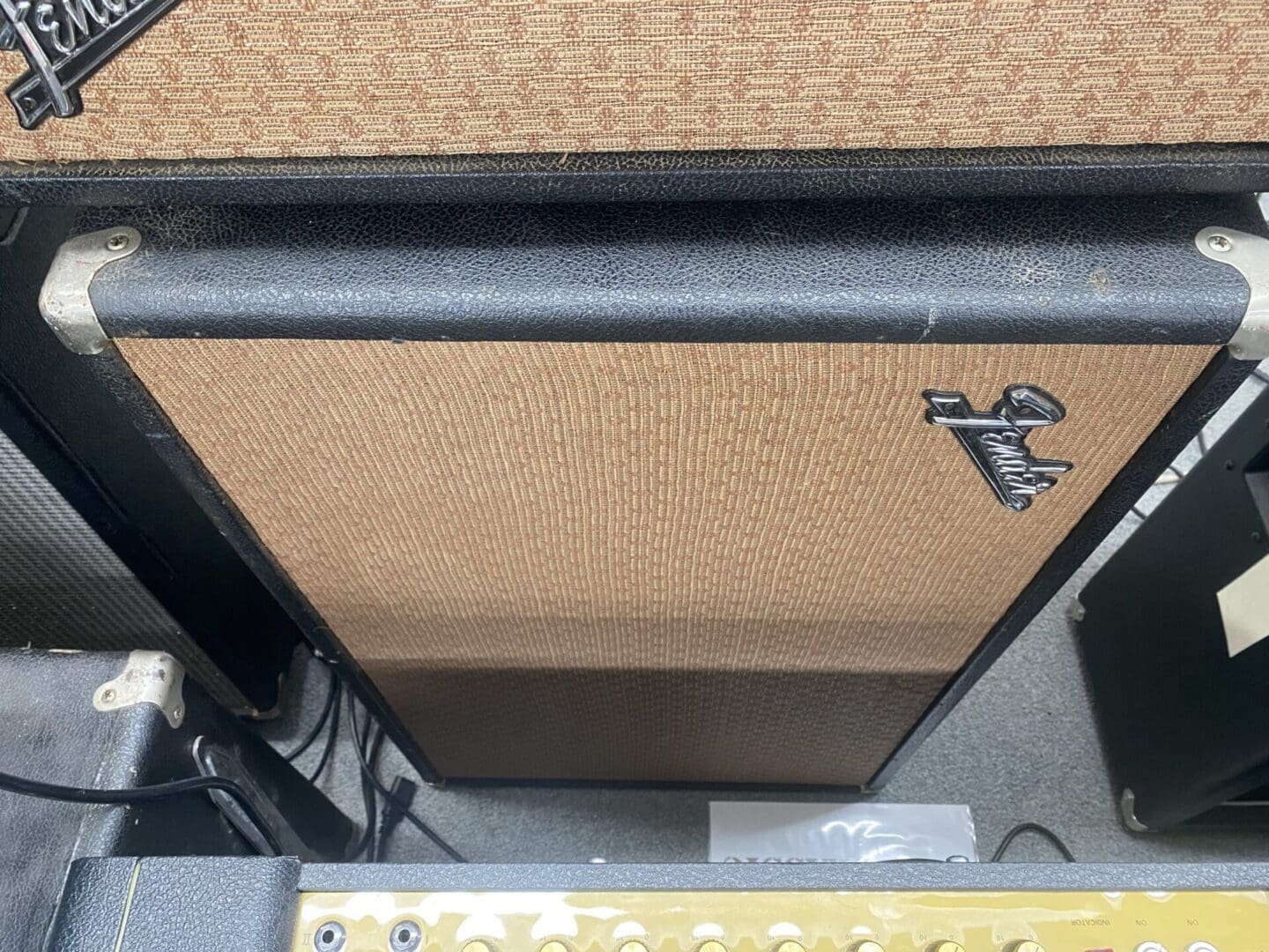 Fender Black Panel Bandmaster 40-Watt 2-Channel Guitar Amp Head with 2x12 Cabinet 1966-67 - Image 8