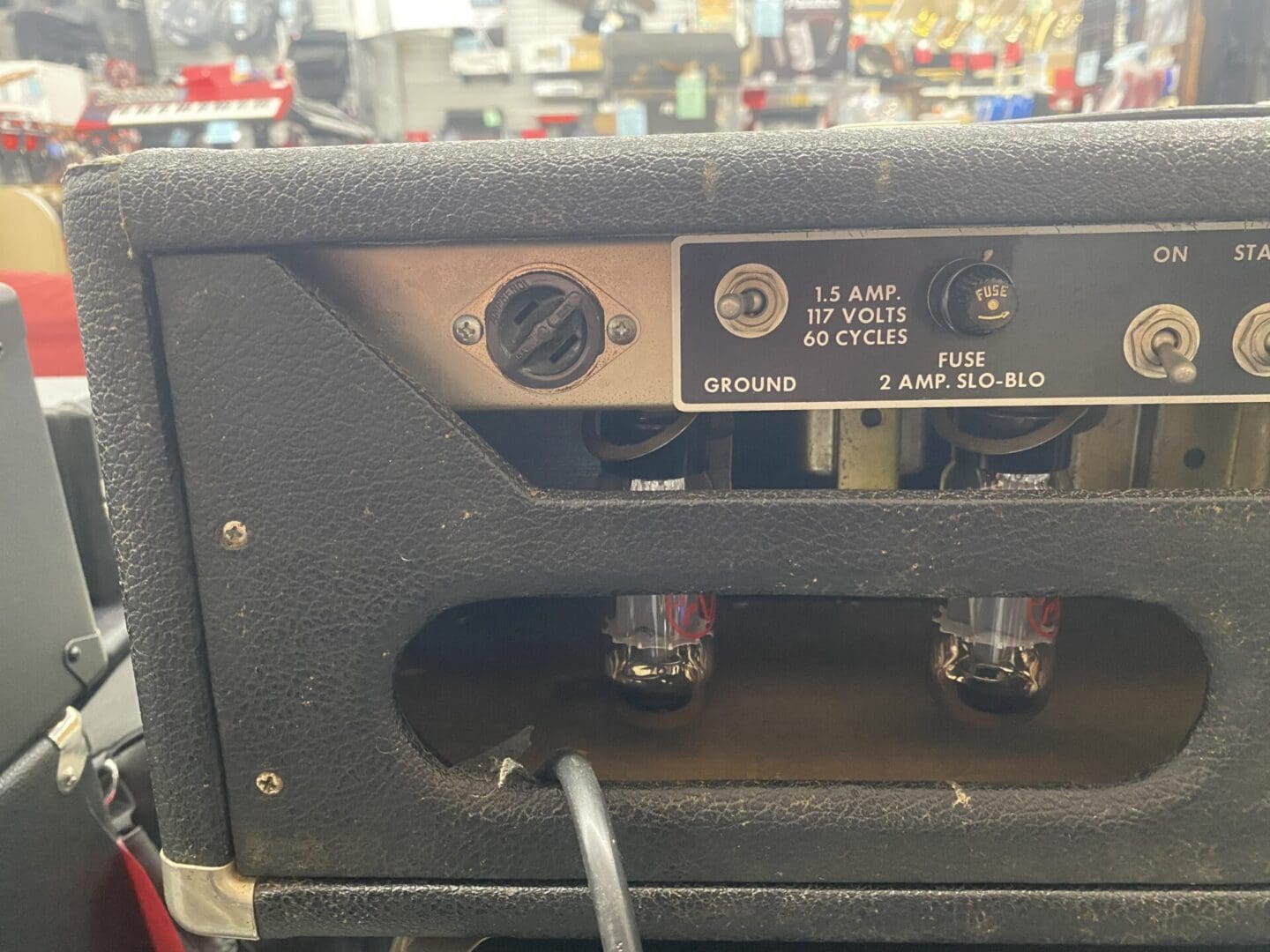 Fender Black Panel Bandmaster 40-Watt 2-Channel Guitar Amp Head with 2x12 Cabinet 1966-67 - Image 12