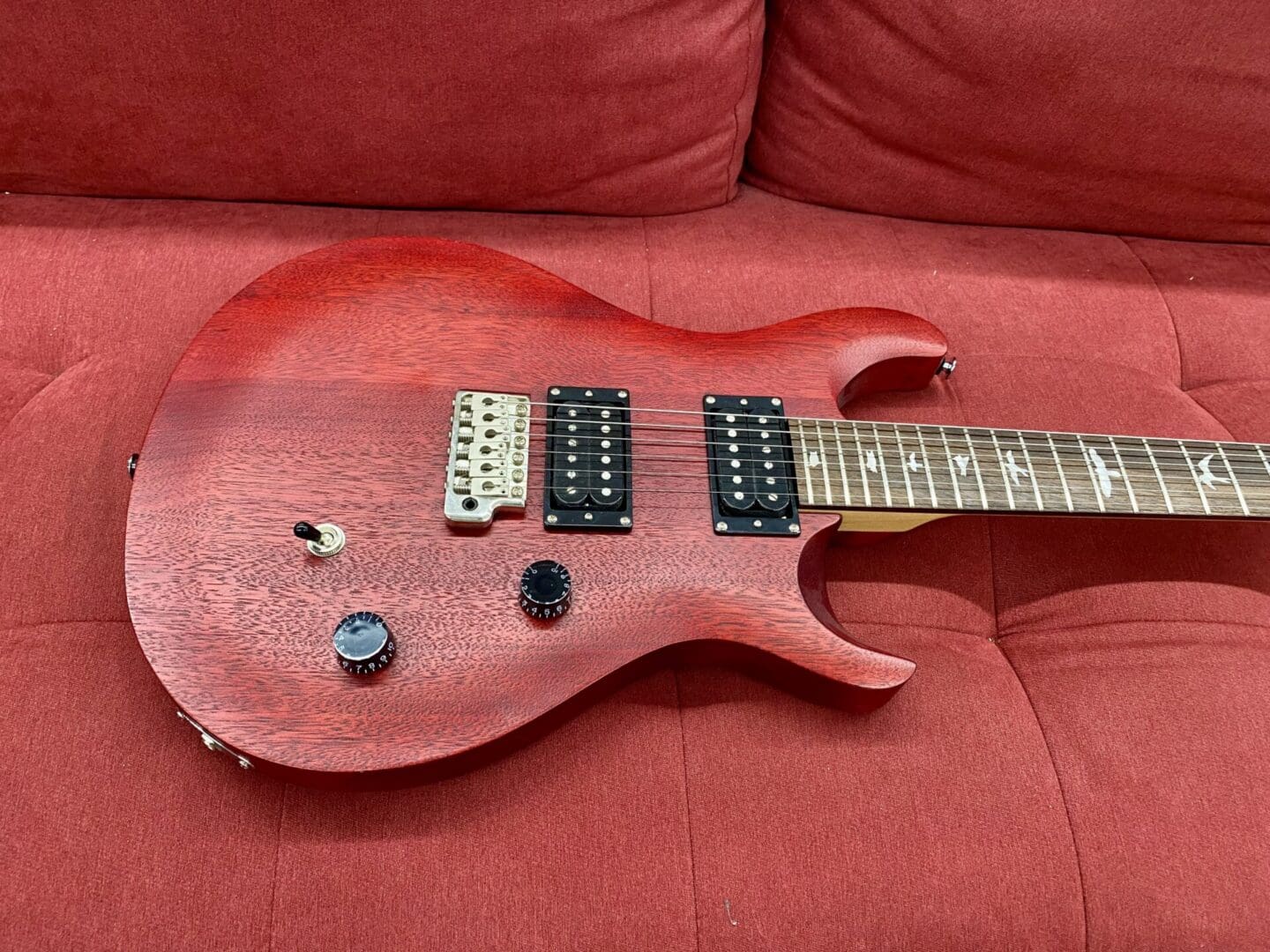 PRS SE CE-24 Standard - Vintage Cherry Satin w/ Bag - Image 12