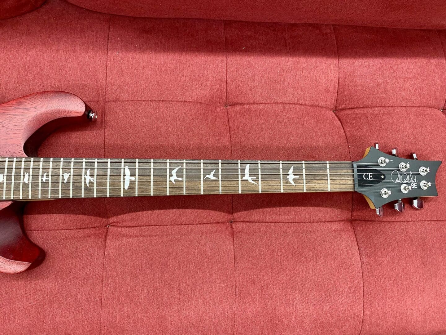 PRS SE CE-24 Standard - Vintage Cherry Satin w/ Bag - Image 5