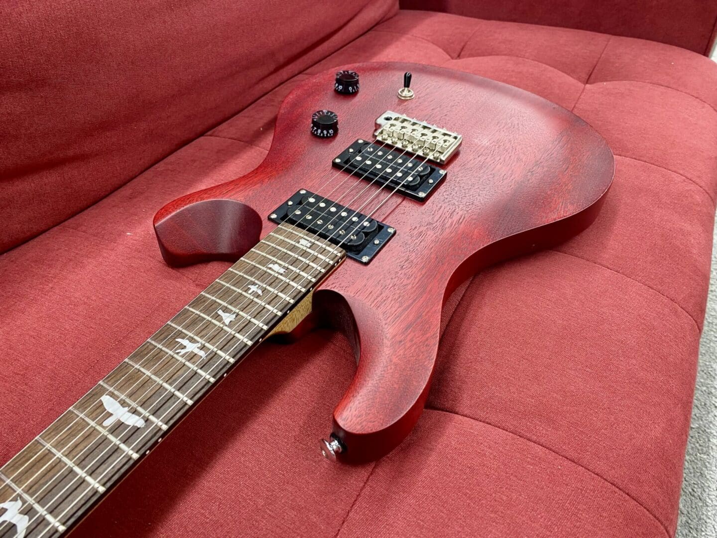 PRS SE CE-24 Standard - Vintage Cherry Satin w/ Bag - Image 9