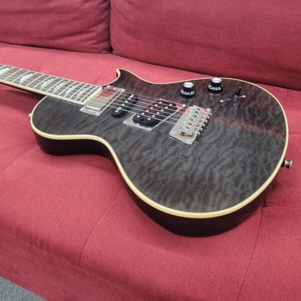 Epiphone Nighthawk Custom Reissue - Trans Black - Victor Litz