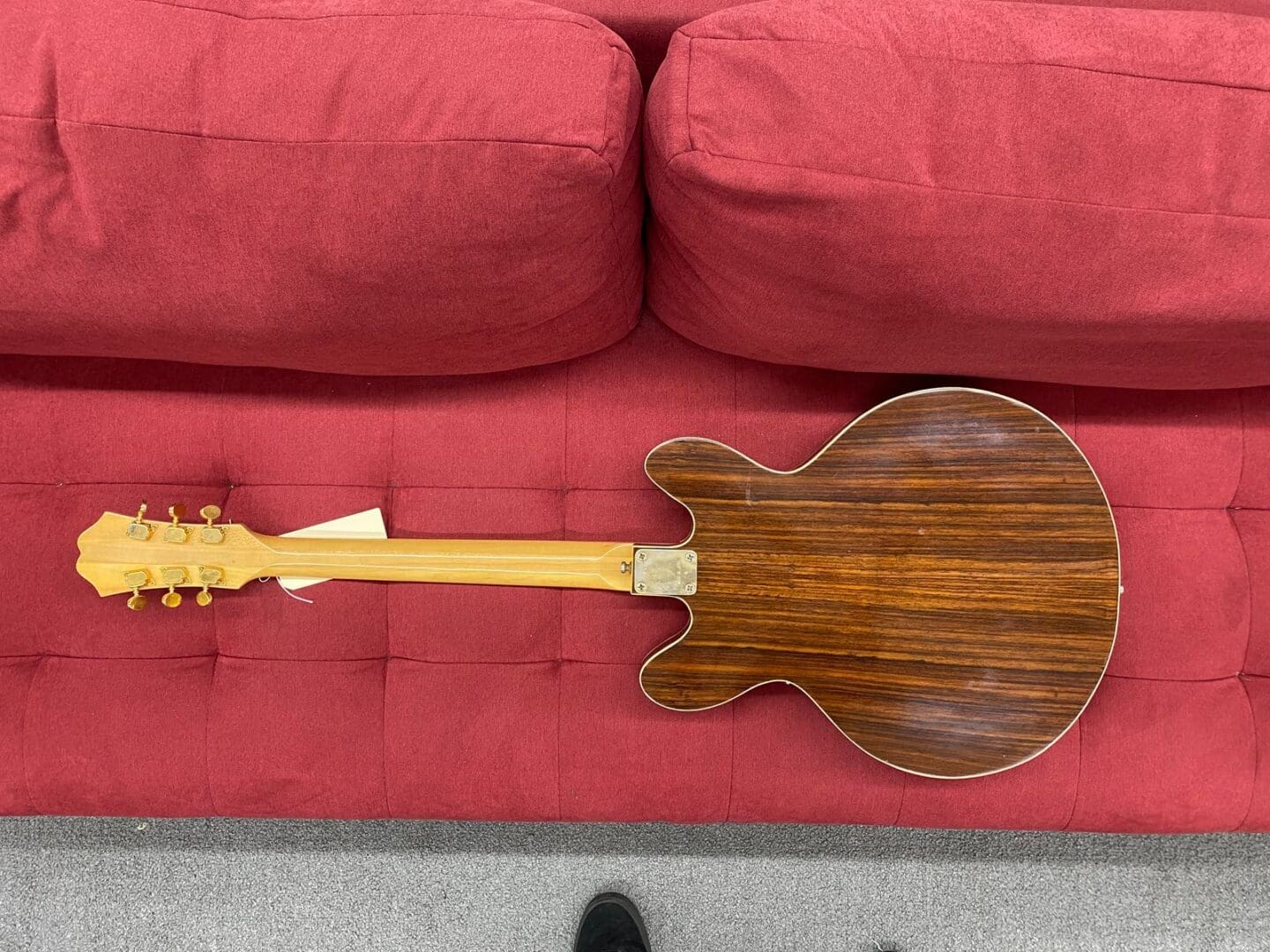 Ventura V-1502 Al Ciaola Copy Electric Guitar 1970's - Walnut w/ Case Made in Japan - Image 15