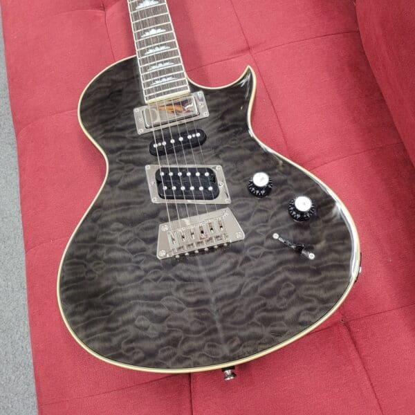 Epiphone Nighthawk Custom Reissue - Trans Black - Victor Litz