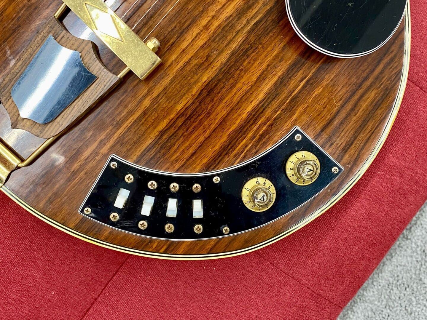 Ventura V-1502 Al Ciaola Copy Electric Guitar 1970's - Walnut w/ Case Made in Japan - Image 19