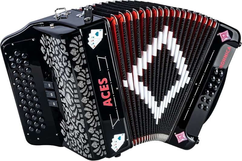 Hohner ACES II 34-Button Accordion with 3 Registers Black FBbEb - Image 3