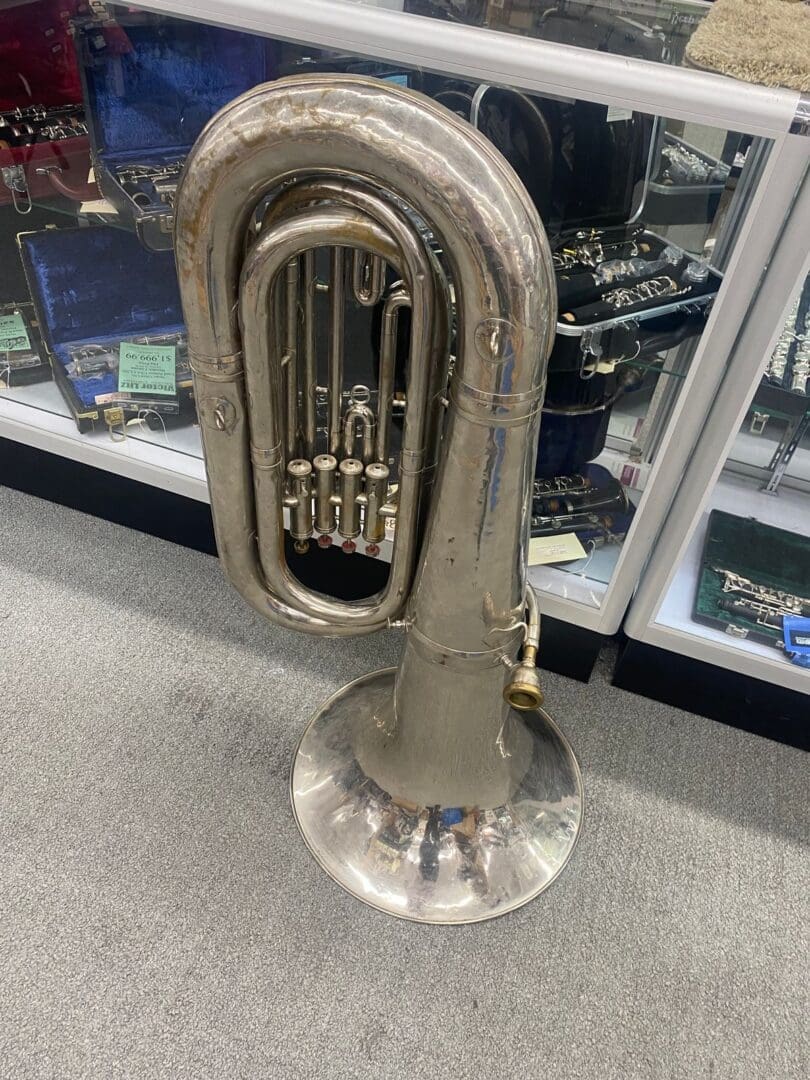C. Mahillon Bruxelles mod. 390 BBb 4 valve Tuba with Detachable Bell - Silver Local Pickup Only!!! - Image 13