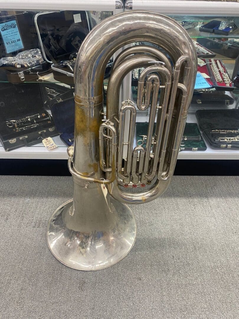 C. Mahillon Bruxelles mod. 390 BBb 4 valve Tuba with Detachable Bell - Silver Local Pickup Only!!! - Image 6