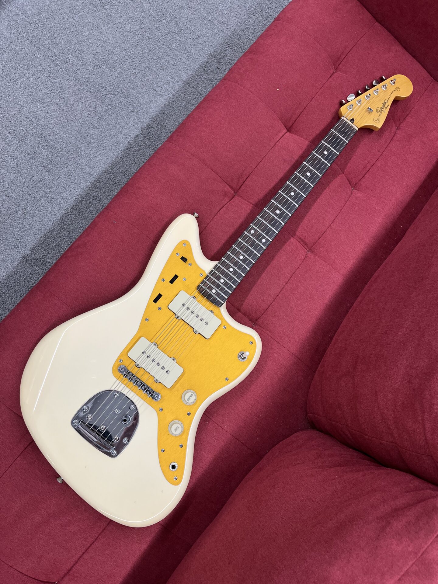 Squier J Mascis Jazzmaster Rosewood 2017 - Vintage White - Victor Litz