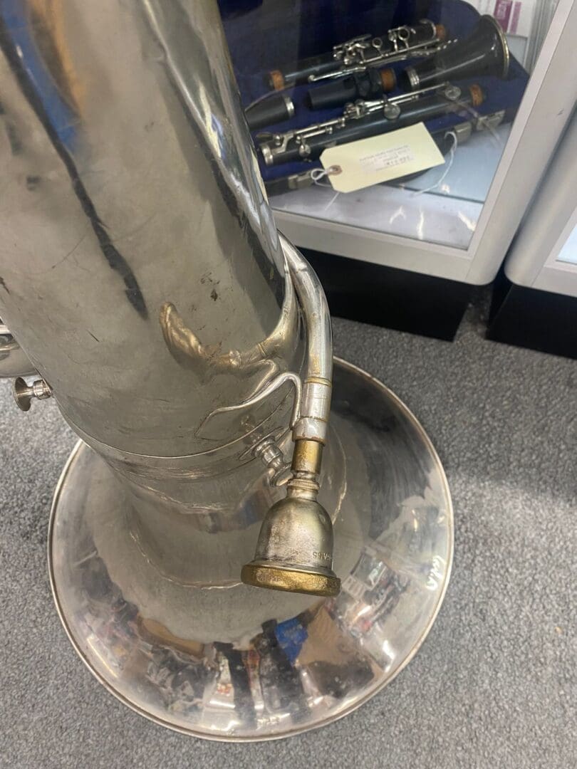 C. Mahillon Bruxelles mod. 390 BBb 4 valve Tuba with Detachable Bell - Silver Local Pickup Only!!! - Image 14