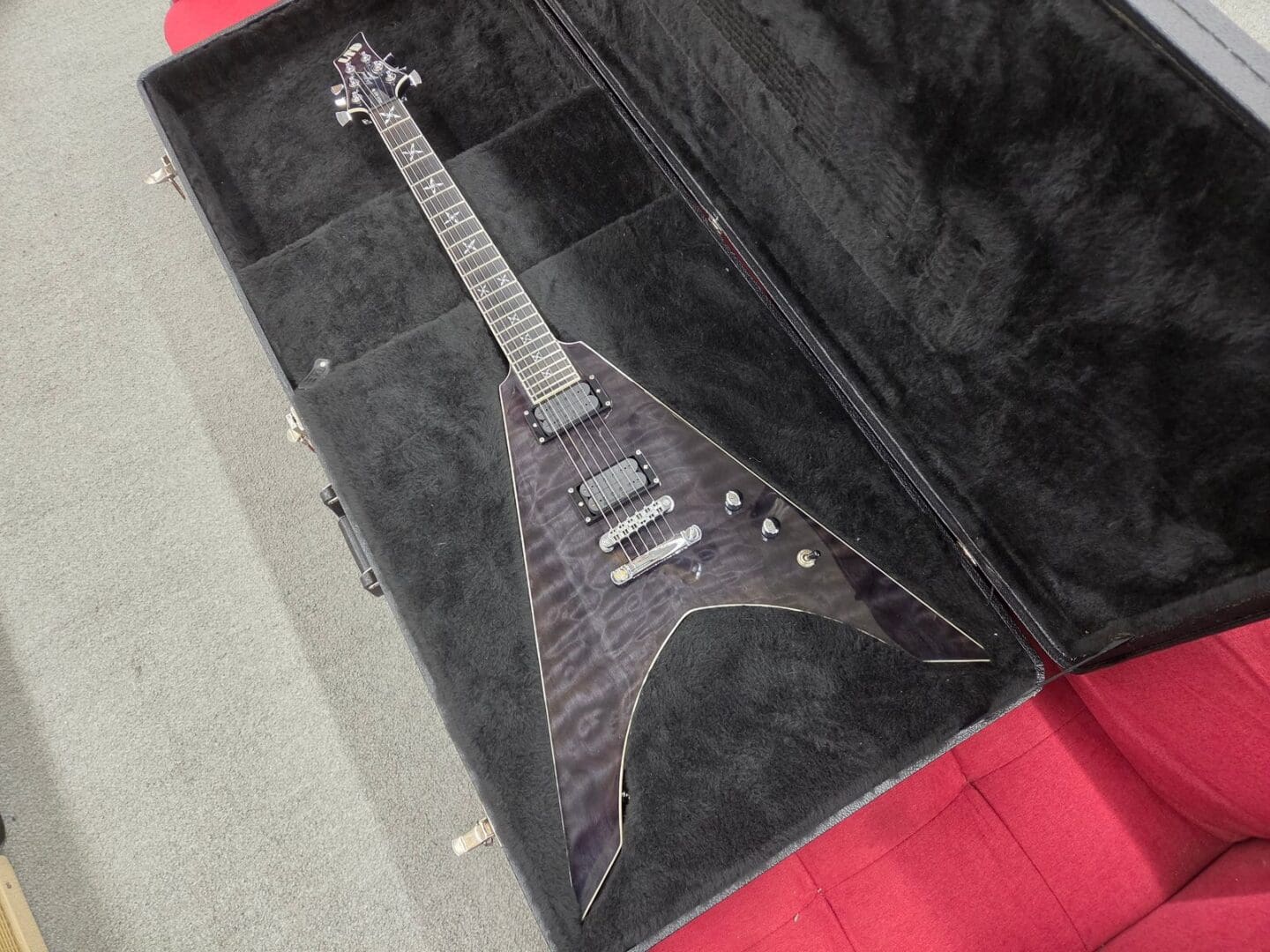 ESP LTD Ninja-600 Michael Amott Signature with Case - See Thru