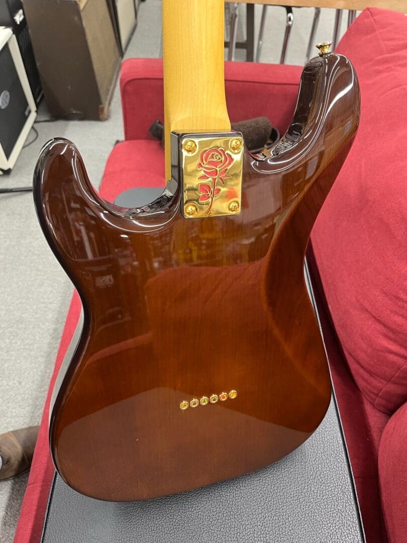 Custom Rose Hardtail Strat - Quilted Honeyburst W/ Case - Image 17