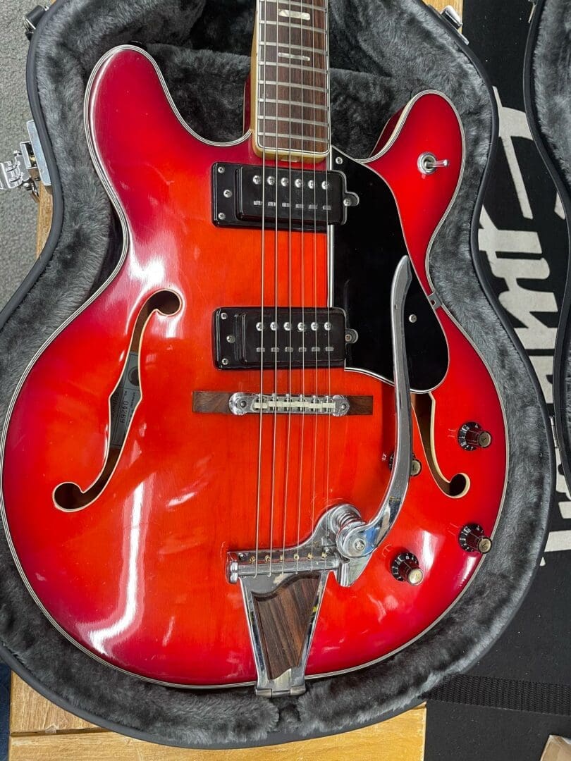 Epiphone 5102TE 1970-71 Semi-Hollow Electric Guitar - Redburst - Image 21