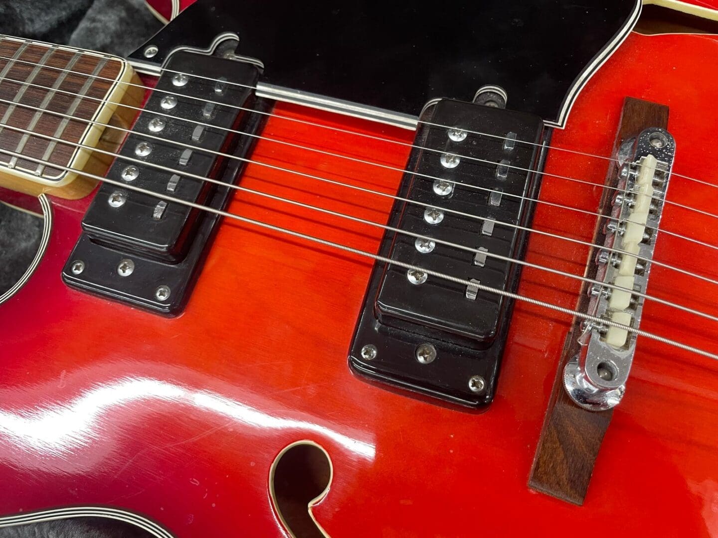 Epiphone 5102TE 1970-71 Semi-Hollow Electric Guitar - Redburst - Image 22