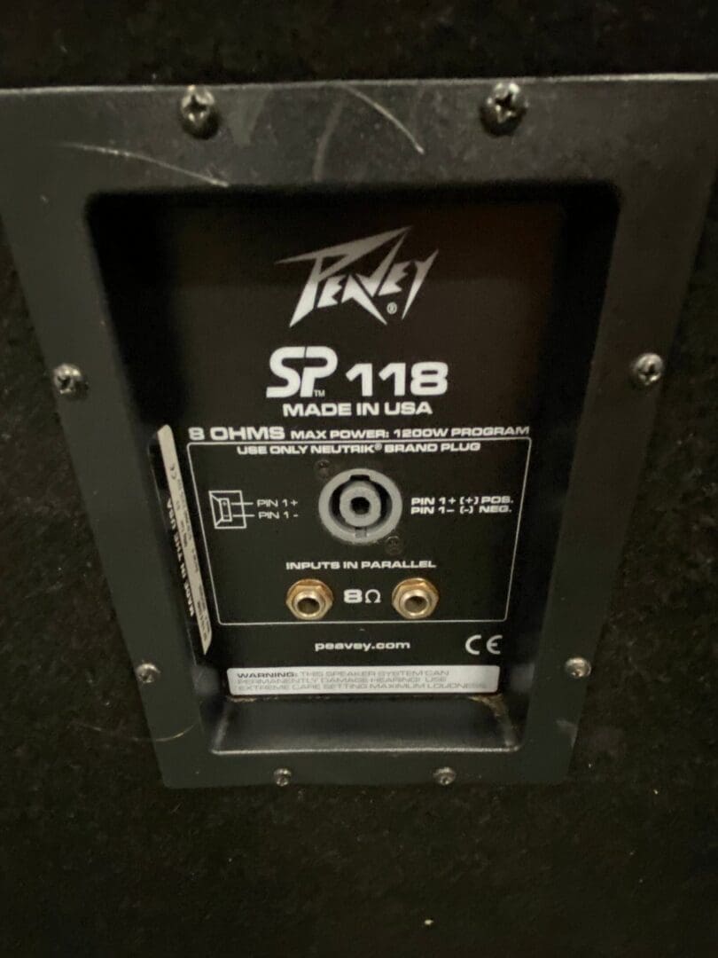 Peavey SP118 18-inch Passive Subwoofer Pair w/ Black Widow Speaker - Made in USA Used – Good Price$400 Local Pickup Only - Image 12